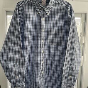 Brooks Brothers 346 Men’s Checkered Button‑Down Shirt – Size L, Original Fit